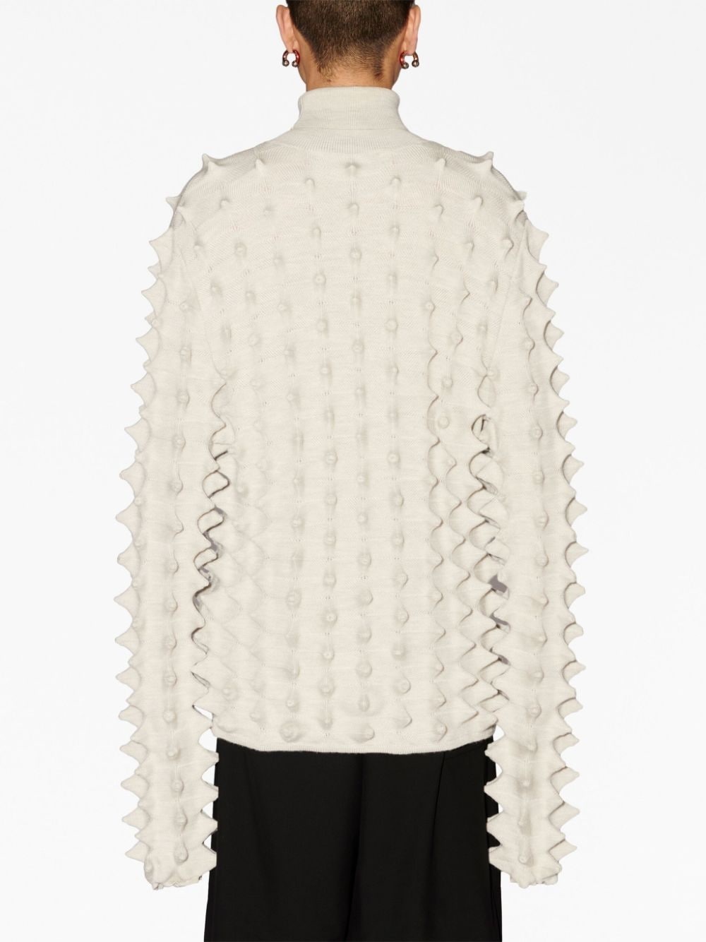 spiked turtleneck jumper - 5