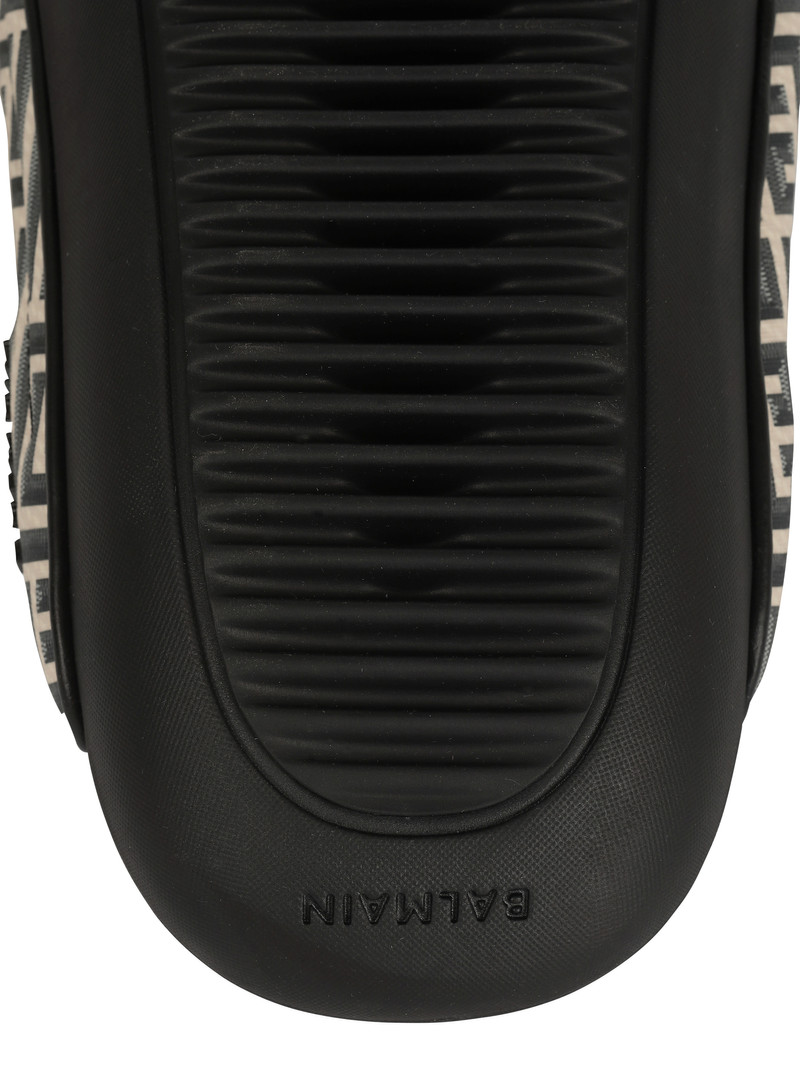 Balmain Quilted leather B-IT mules with Balmain monogram print outlook