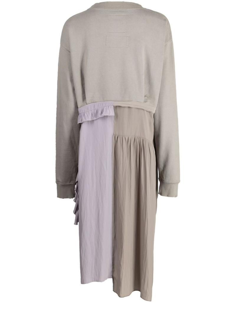 Maison MIHARAYASUHIRO logo-embroidered panelled midi dress outlook