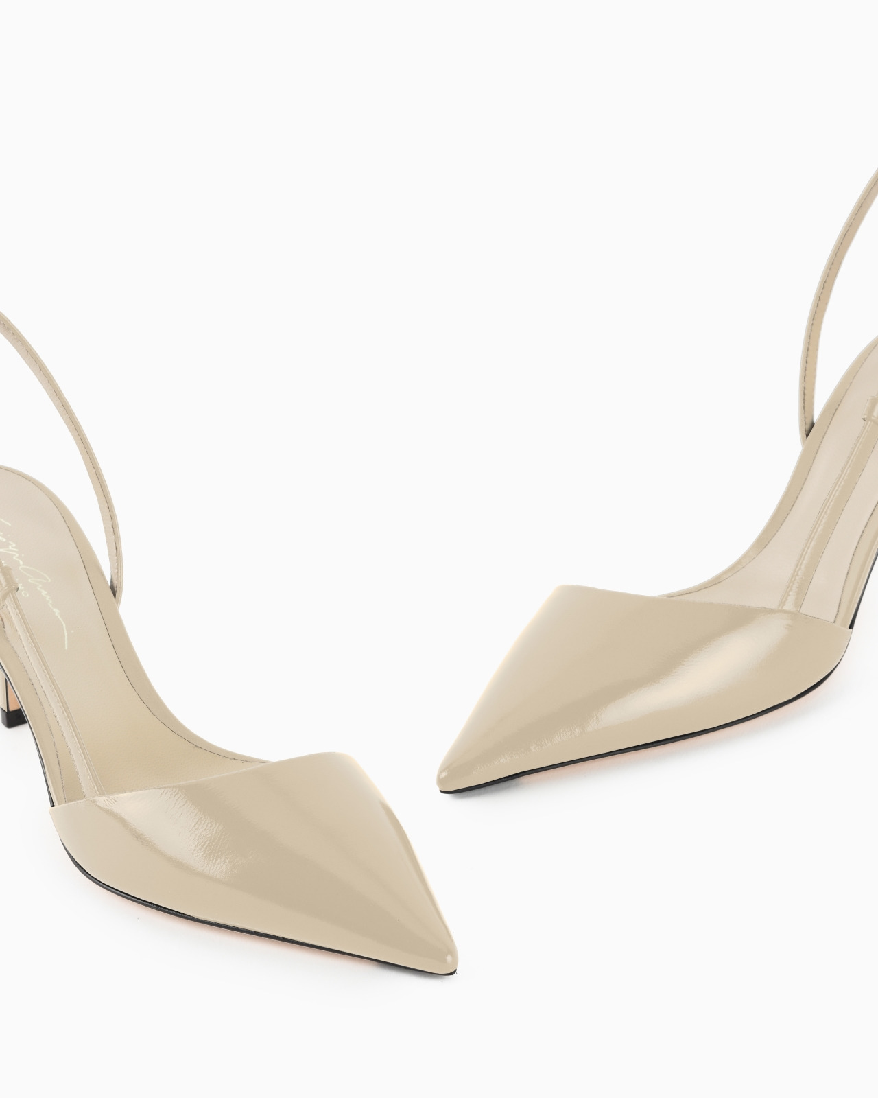 SLINGBACKS IN TEXTURED PATENT LEATHER - 5