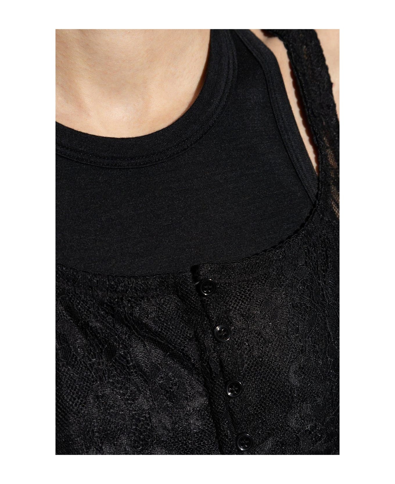 Lace-detailed Crewneck Bodysuit - 4