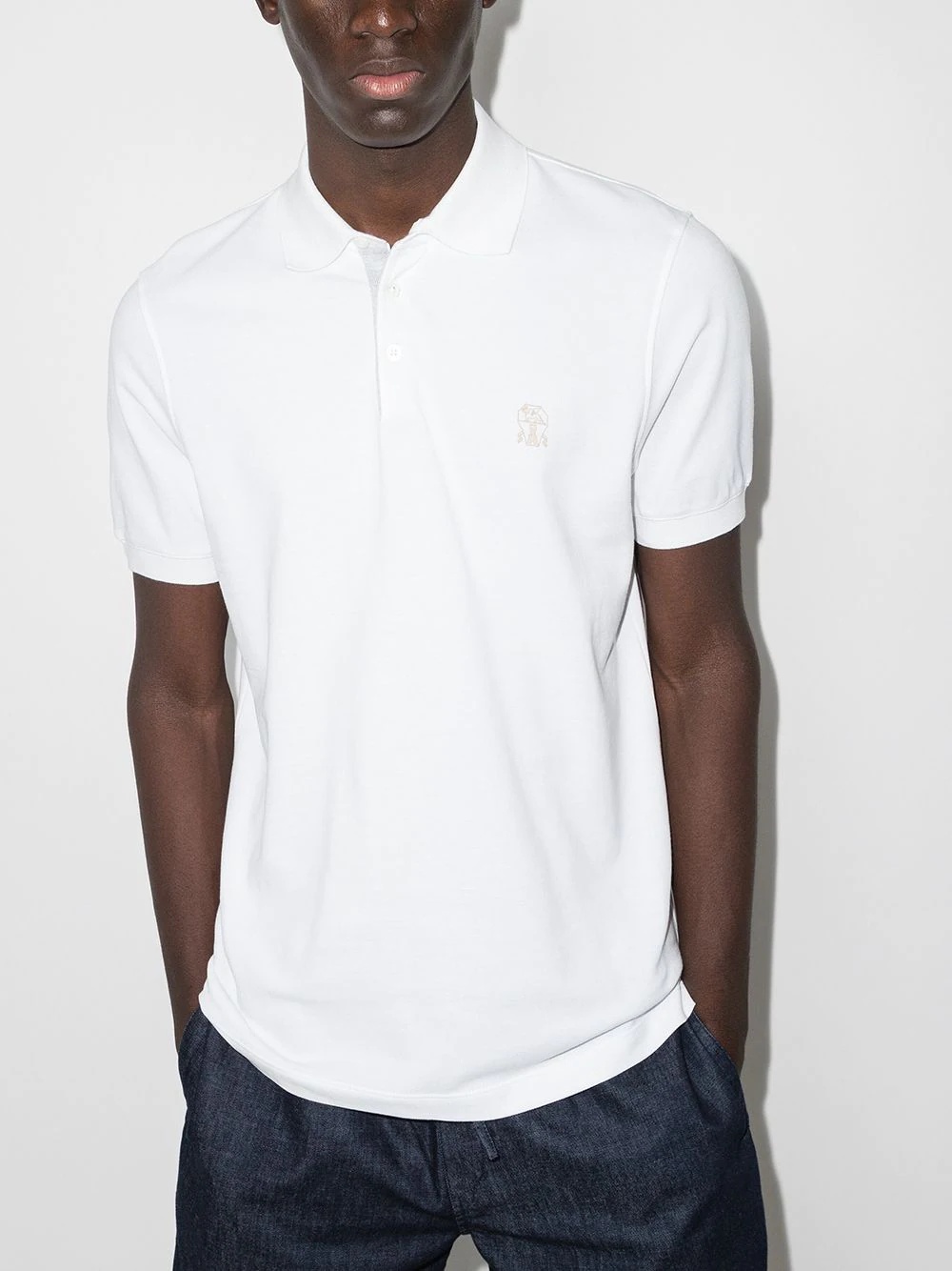 embroidered-logo polo shirt - 2