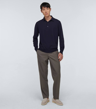 Loro Piana Cotton long-sleeved polo sweater outlook