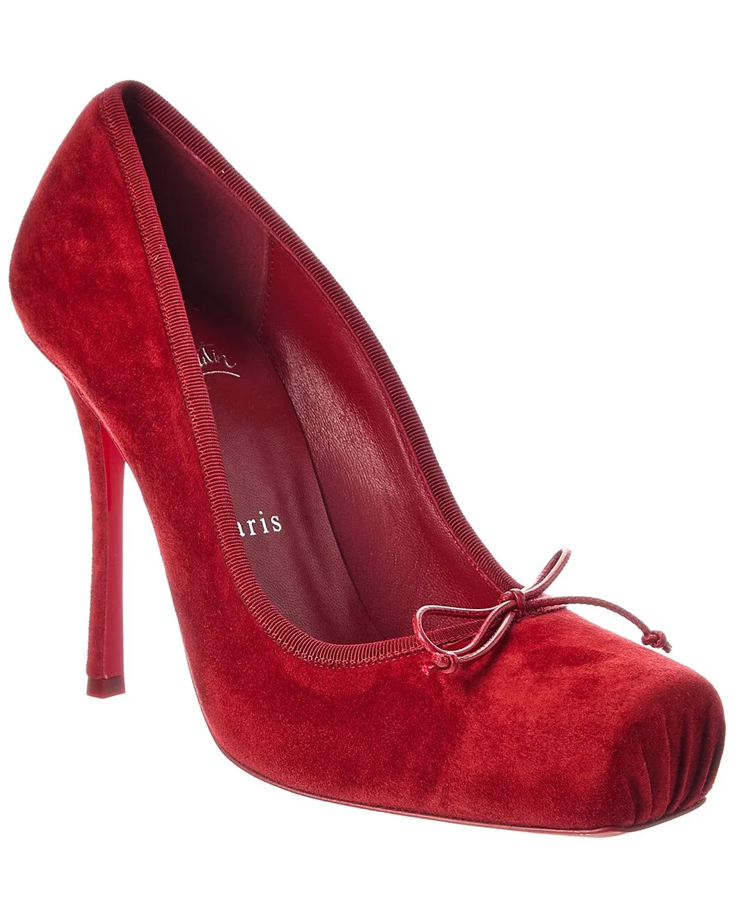 Christian Louboutin Cassia Nodo 100 Suede Pump - 1