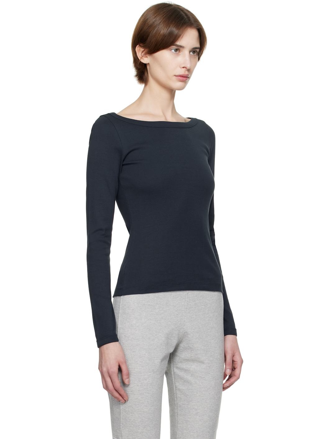 Navy Steffi Longsleeve T-shirt - 2