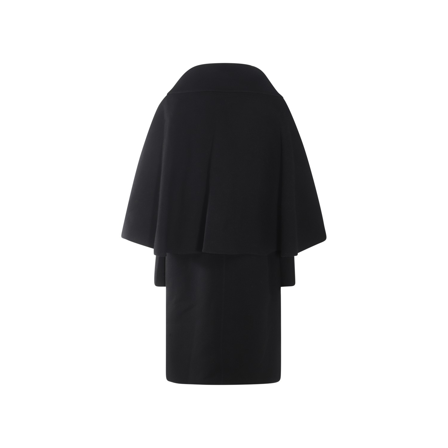 BLACK WOOL COAT - 2