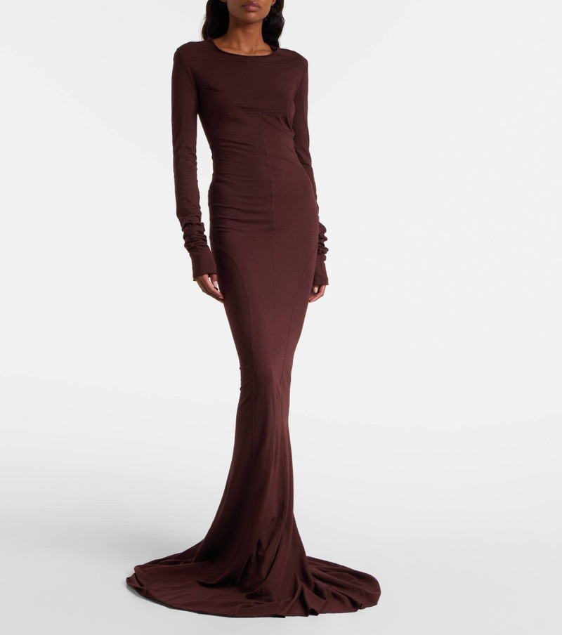 Rick Owens DRKSHDW DRKSHDW Simple Edfu cotton jersey maxi dress outlook