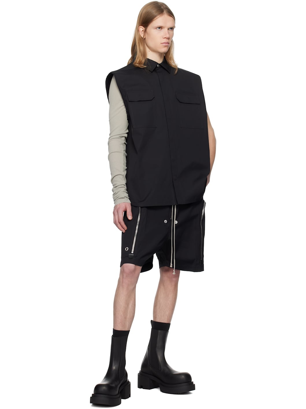 Black Hollywood Heavy Bauhaus Bela Shorts - 4