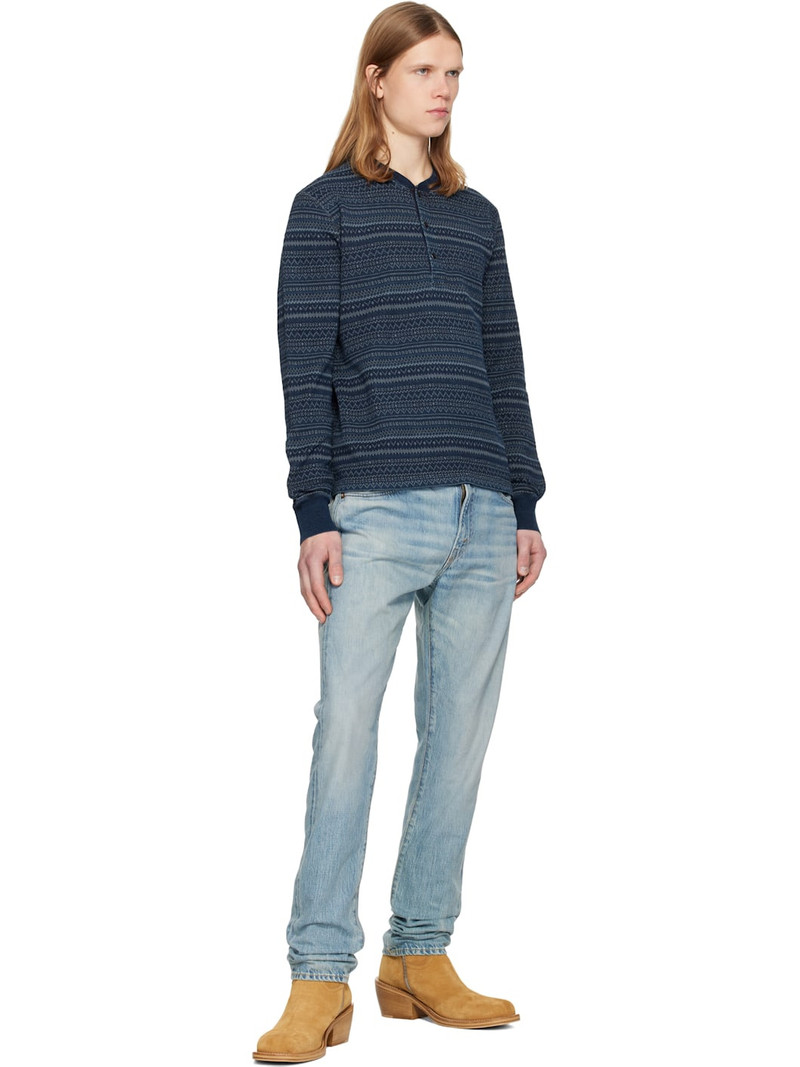 RRL by Ralph Lauren Blue High Slim Lawton Selvedge Jeans outlook