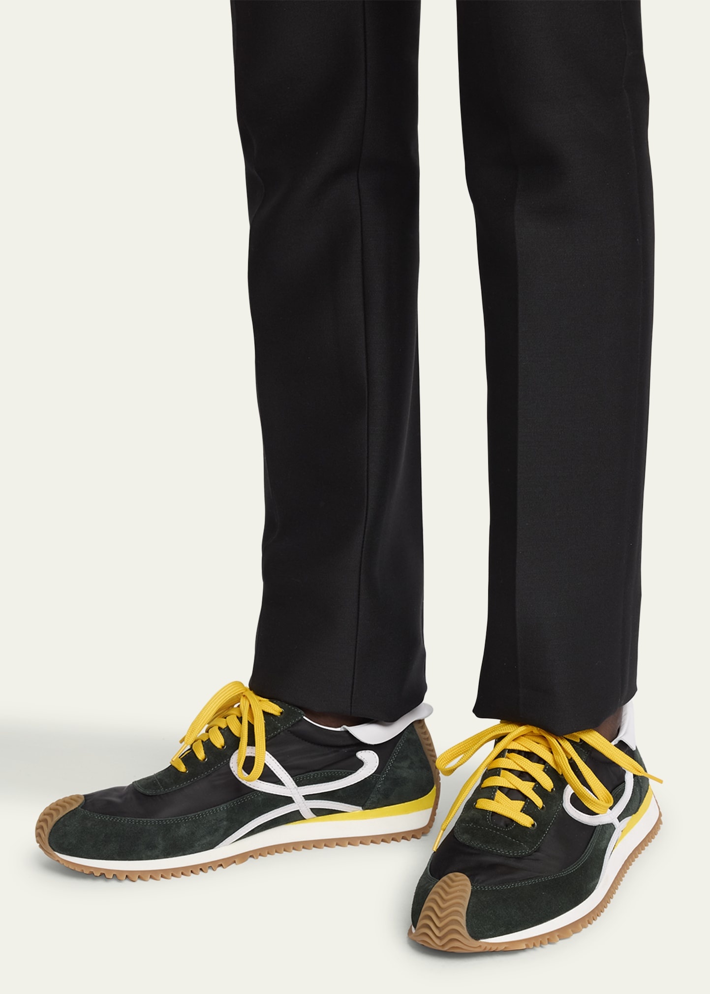 Men's Flow Runner 2.0 Nylon and Suede Low-Top Sneakers - 2