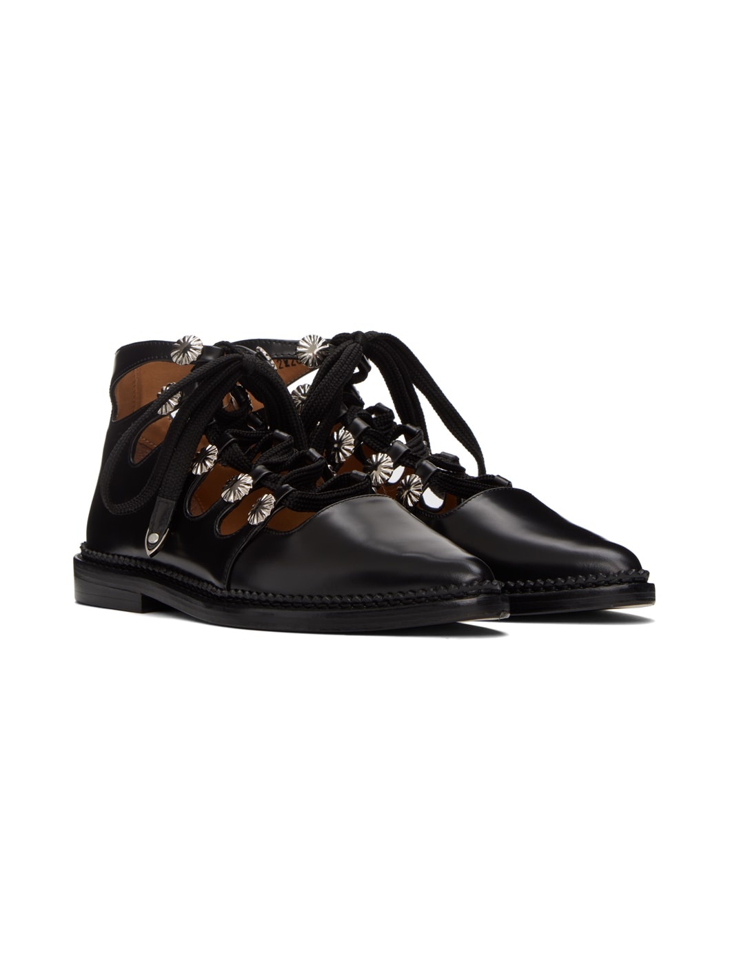 SSENSE Exclusive Black Lace-Up Shoes - 4