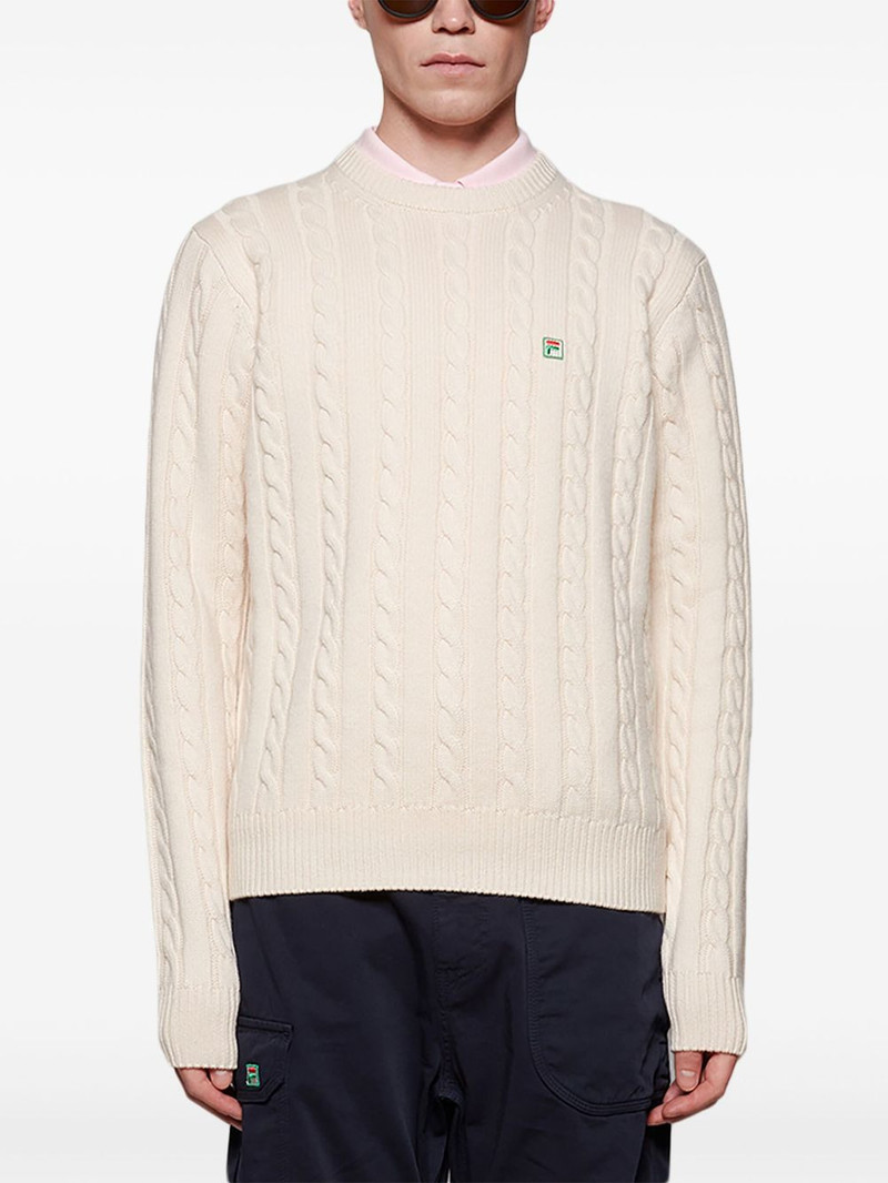 cable knit crew neck jumper 3