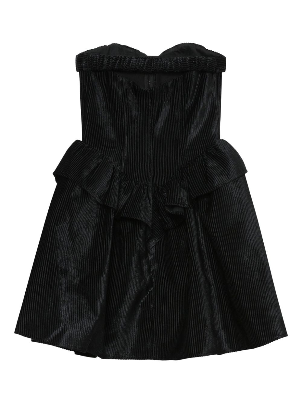 bow detailing corduroy dress - 6