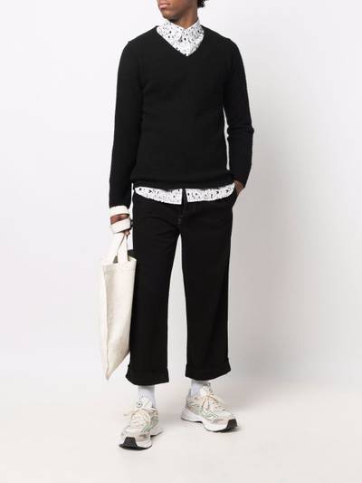 Comme des Garçons SHIRT textured V-neck jumper outlook