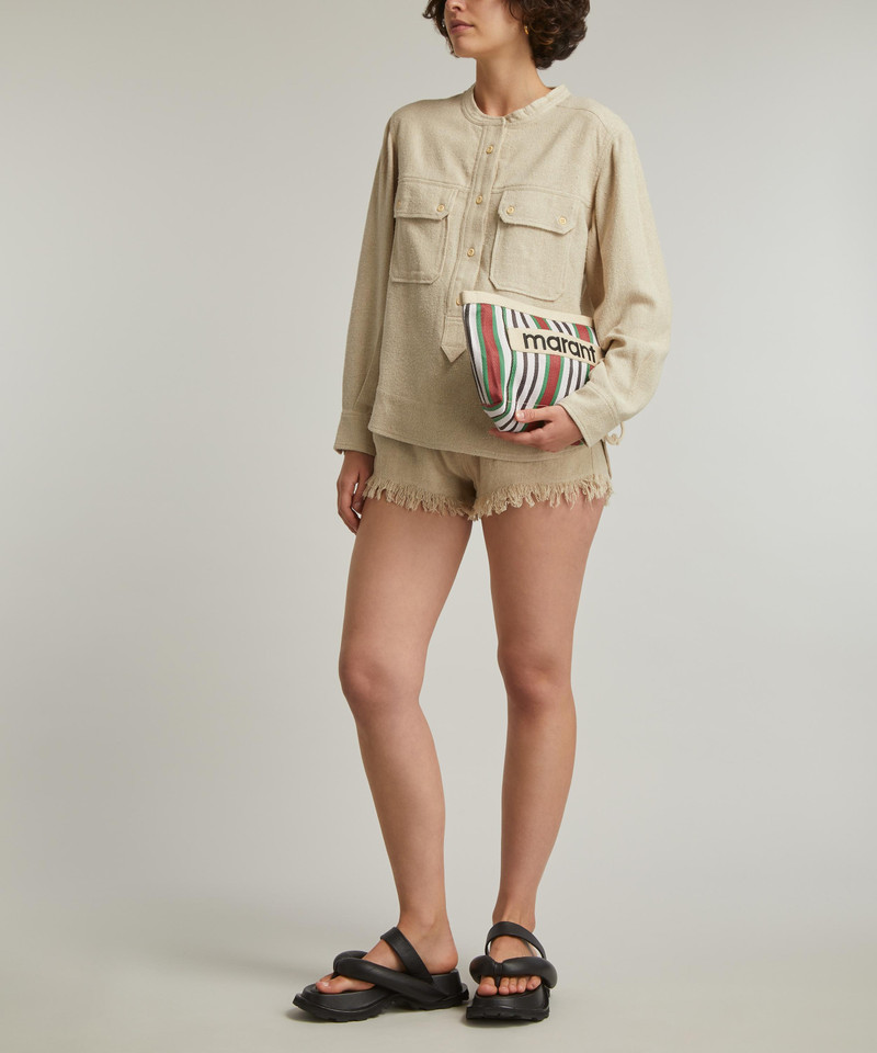 Isabel Marant Étoile Talapiz Woven Silk Shorts outlook