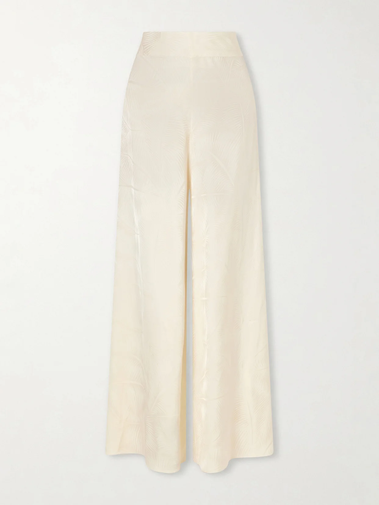 Musical Satin Jacquard Wide-leg Pants - 1