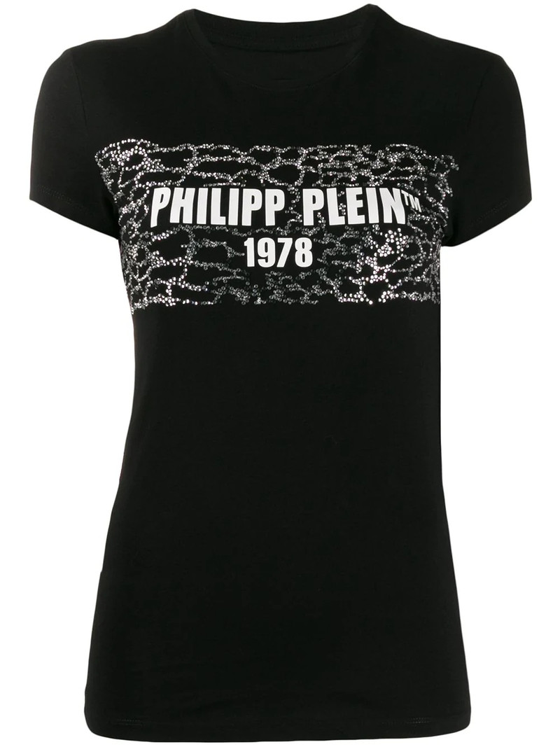 logo print slim-fit T-shirt 1