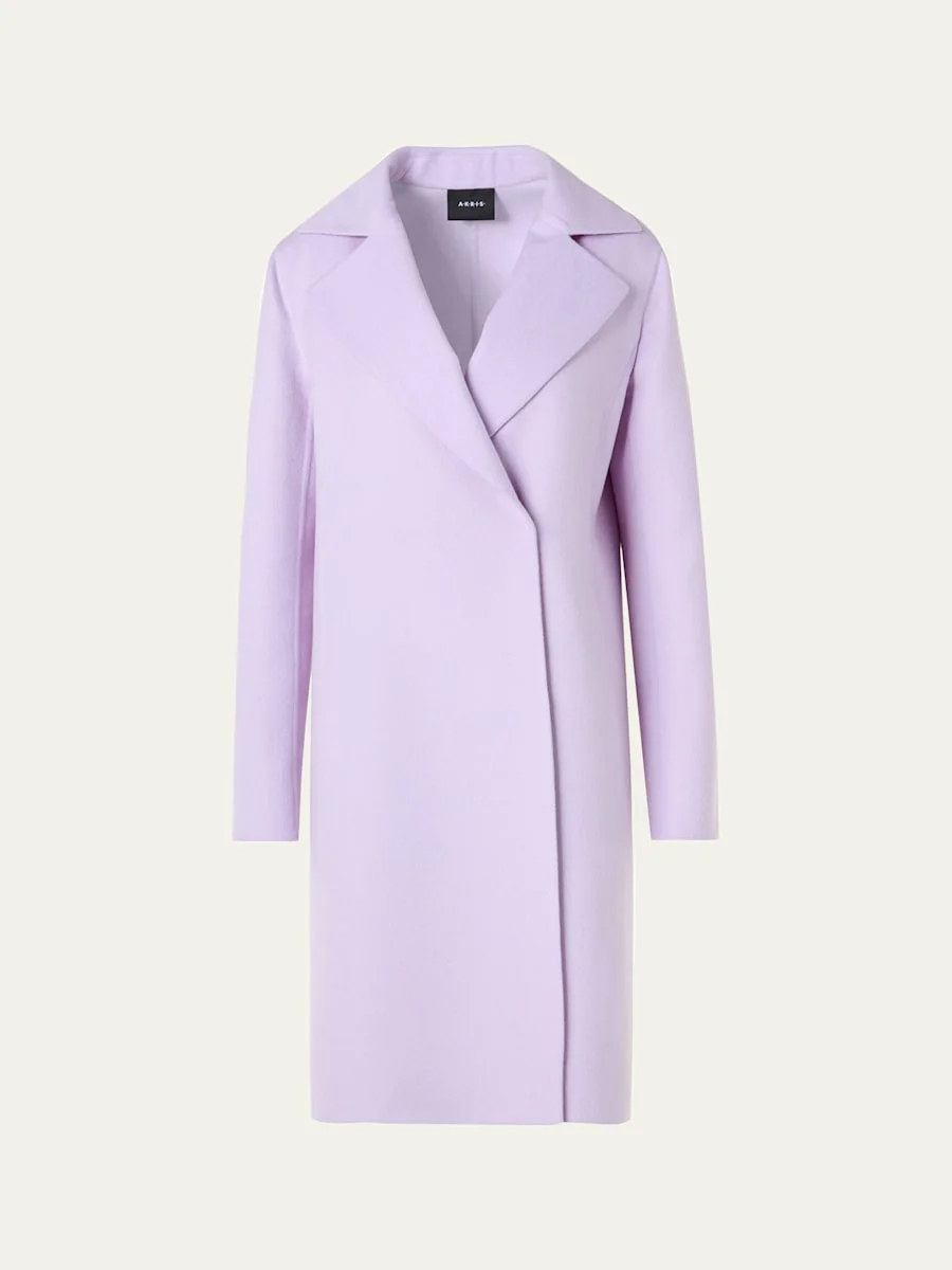 Bera Cashmere-Silk Knee-Length Coat - 1