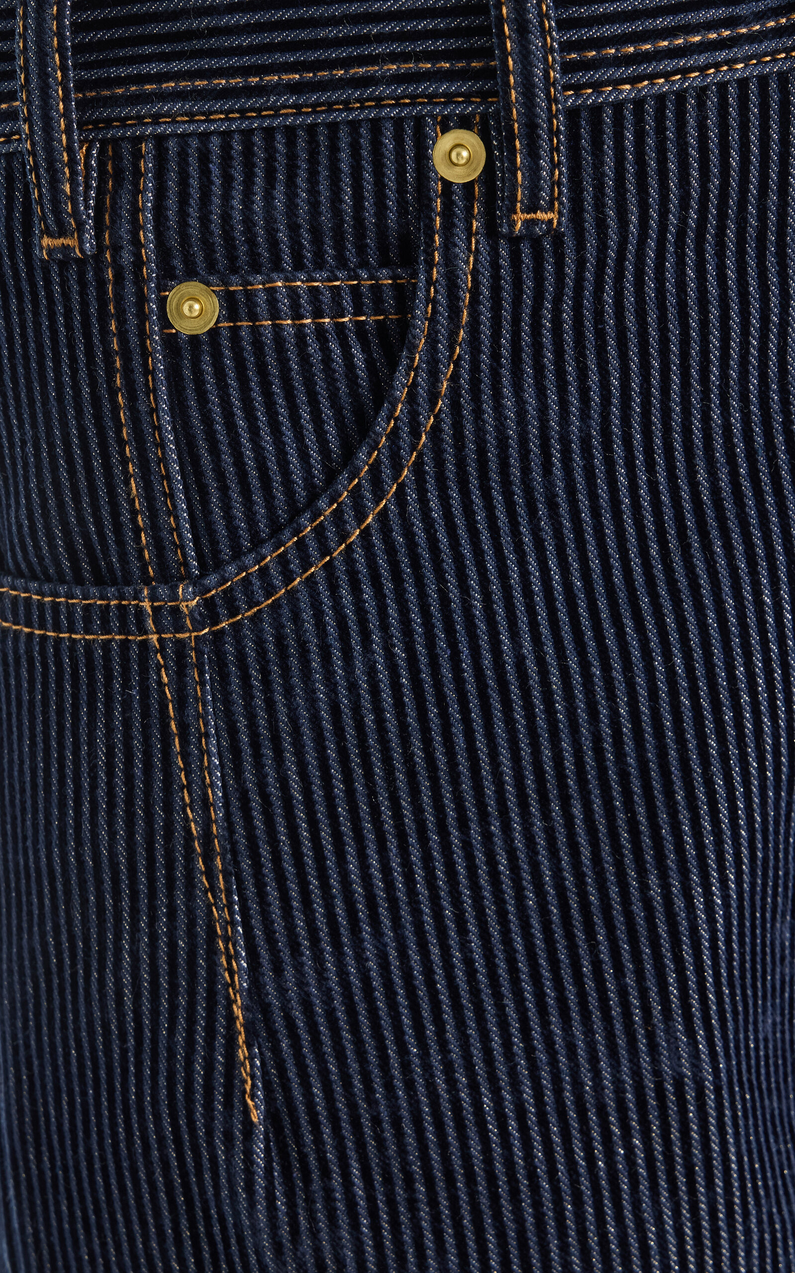 Lu Metallic-Corduroy Straight-Leg Jeans dark wash - 5