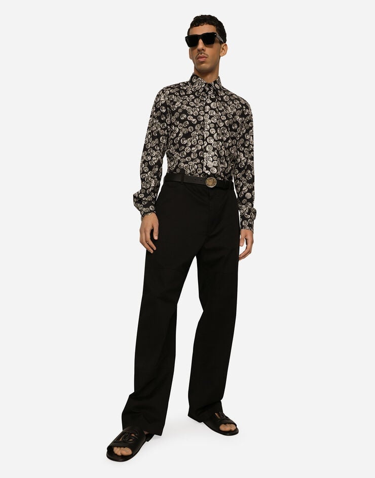 Coin print Martini-fit poplin shirt - 5