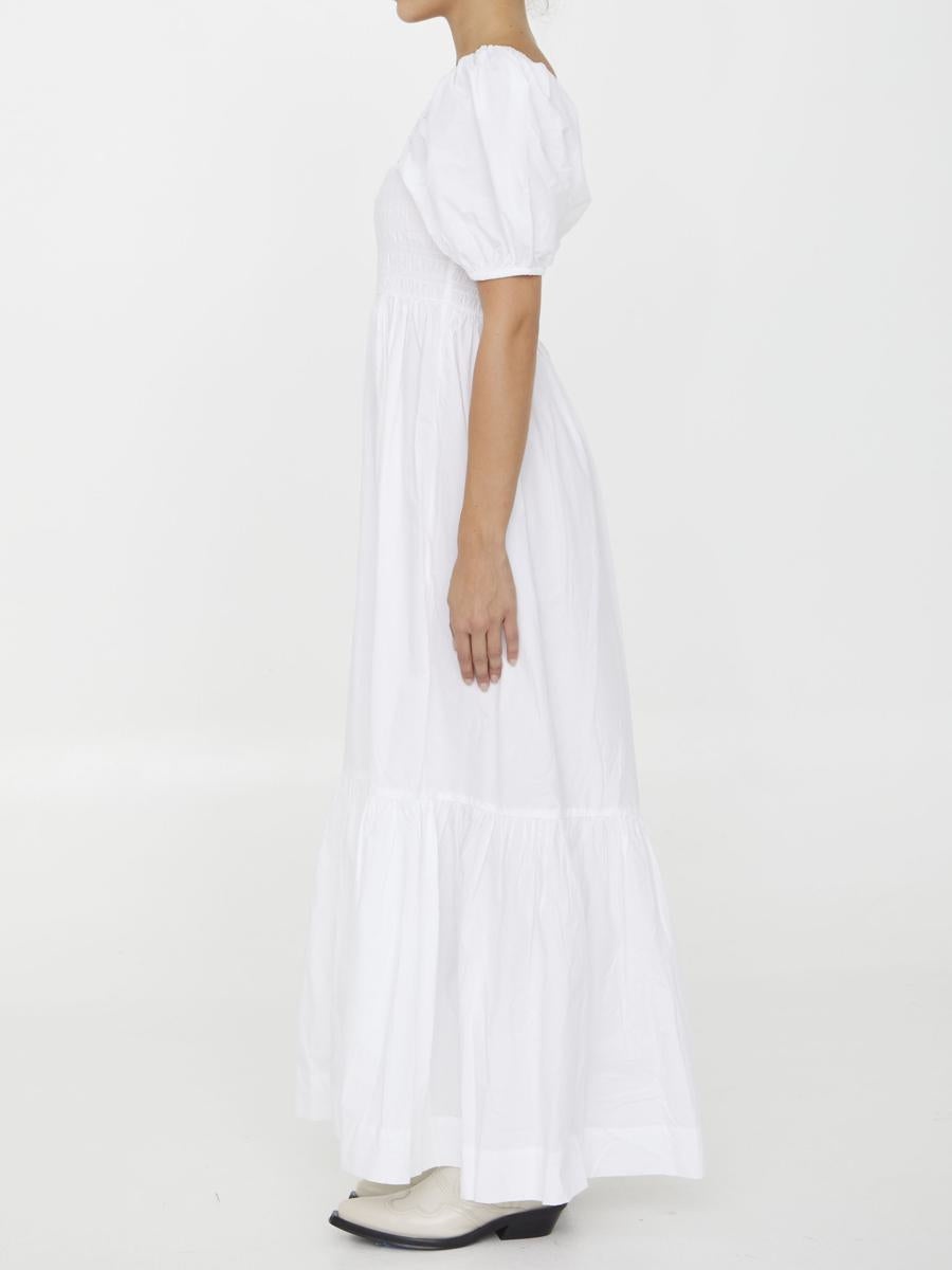 GANNI COTTON POPLIN MAXI DRESS - 3