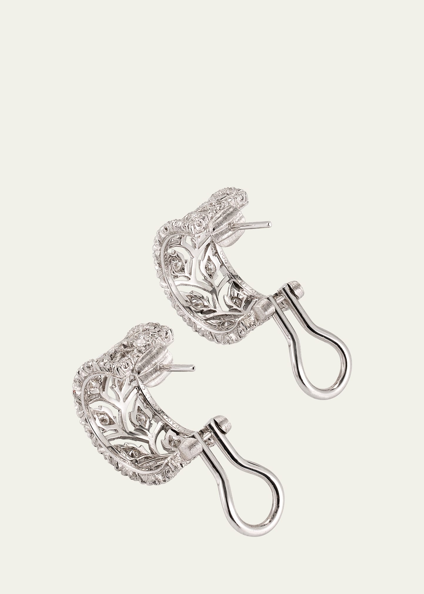 18K White Gold Hawaii Earrings with Opal, 7cm - 4