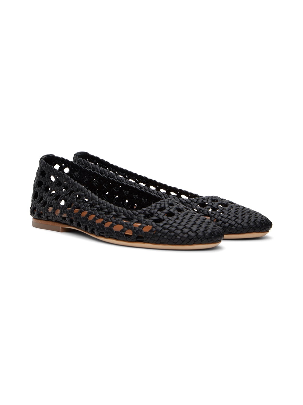 Black Nell Crochet Ballerina Flats - 4