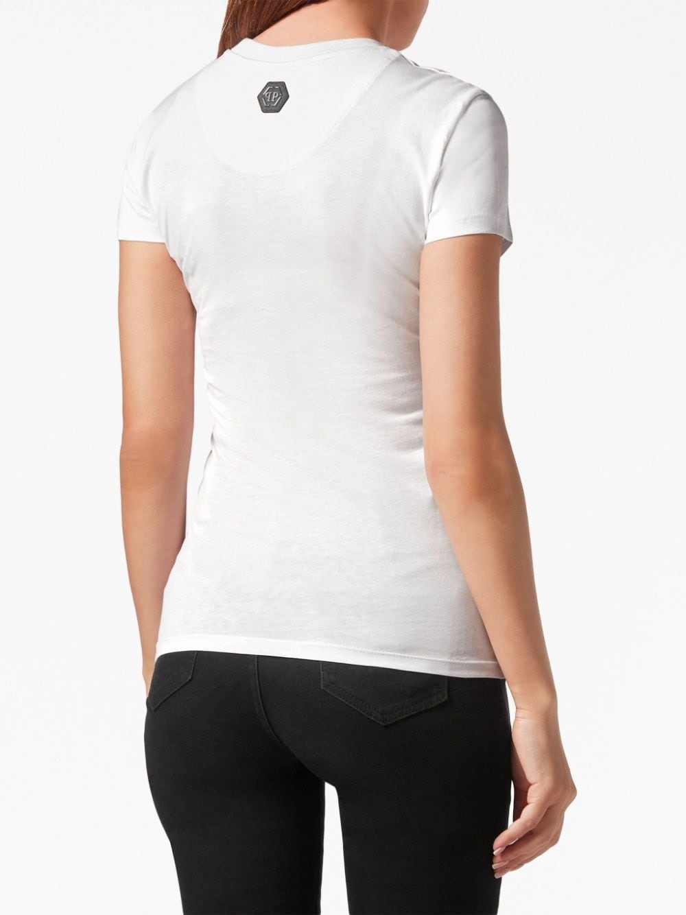 logo-embellished cotton T-shirt - 4