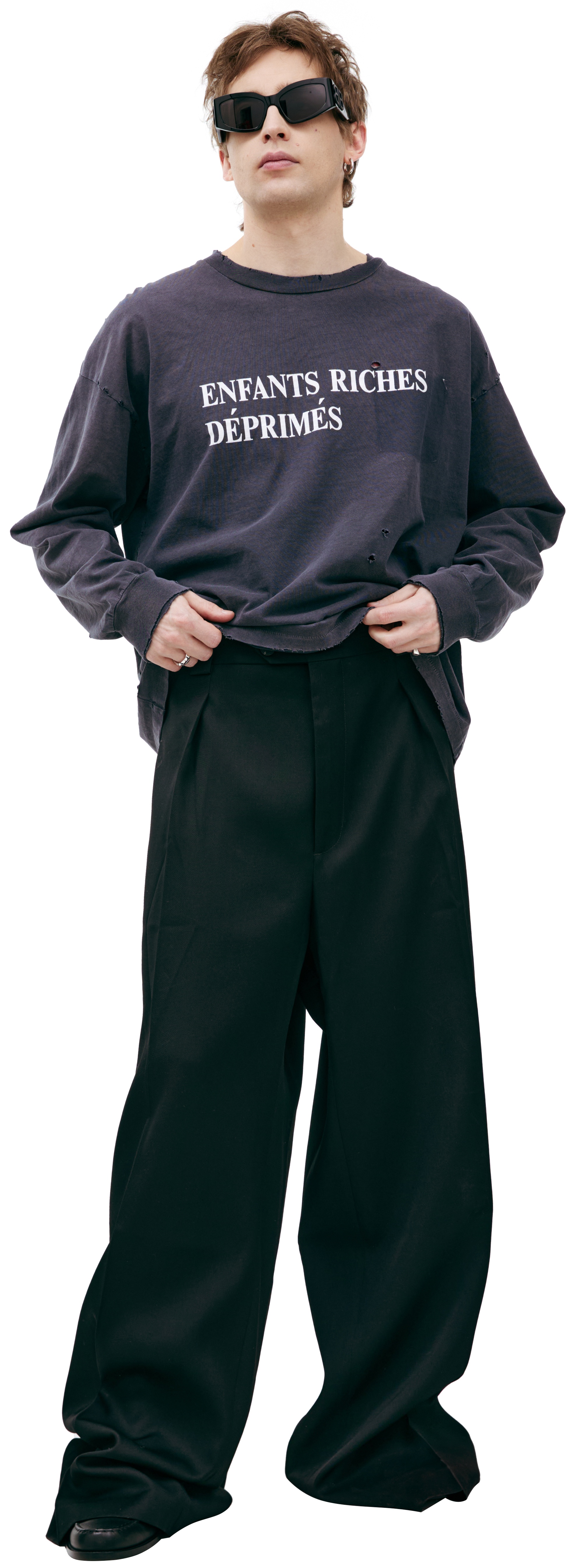 WIDE WOOL TROUSERS - 1