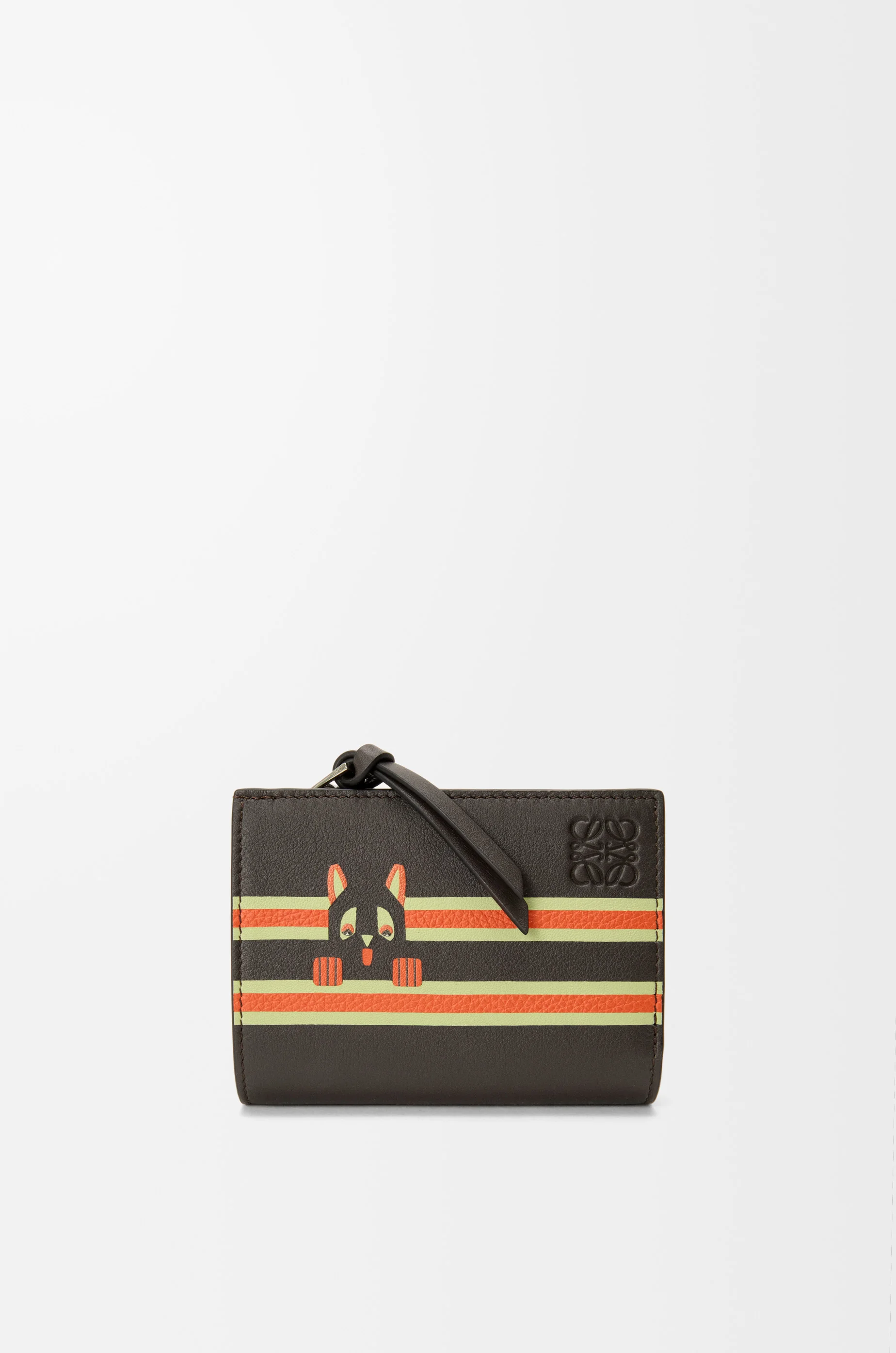 Futurist Cat compact wallet in classic calfskin - 1