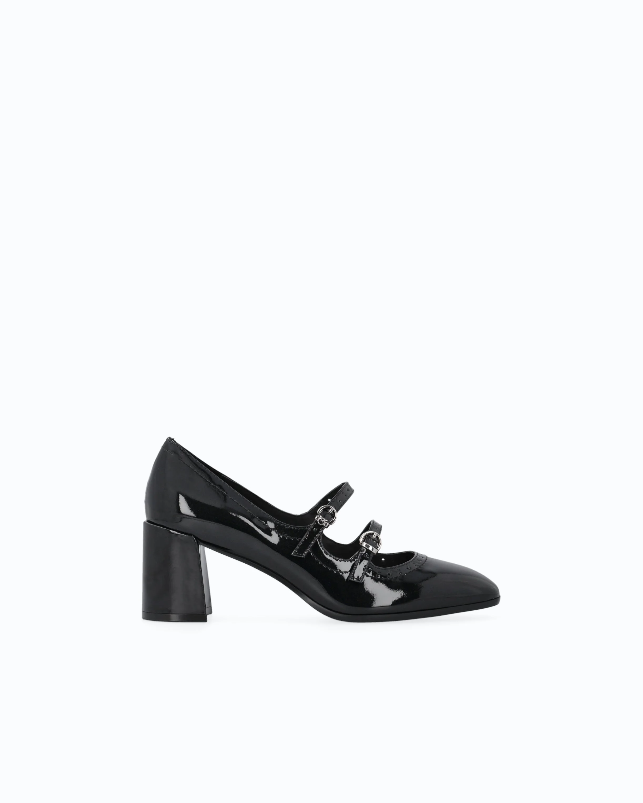 MARY JANE PUMPS IN PATENT-EFFECT LEATHER - 1