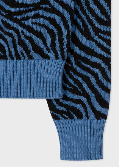 Paul Smith Organic Cotton Blue Zebra Sweater outlook