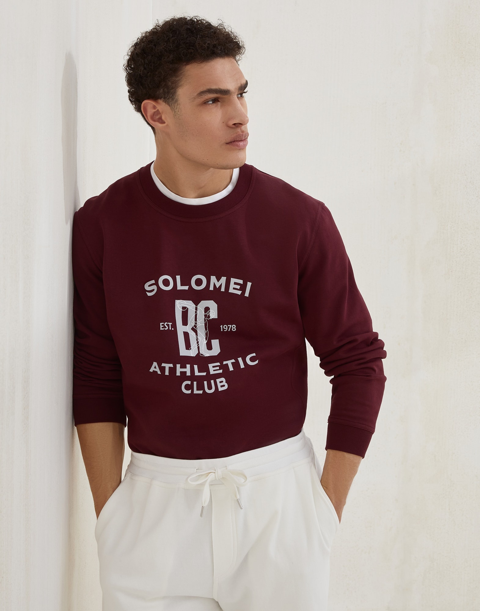 Techno cotton French terry sweatshirt with print - 4
