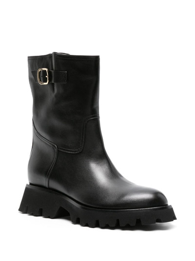Santoni zip-up ankle leather boots outlook