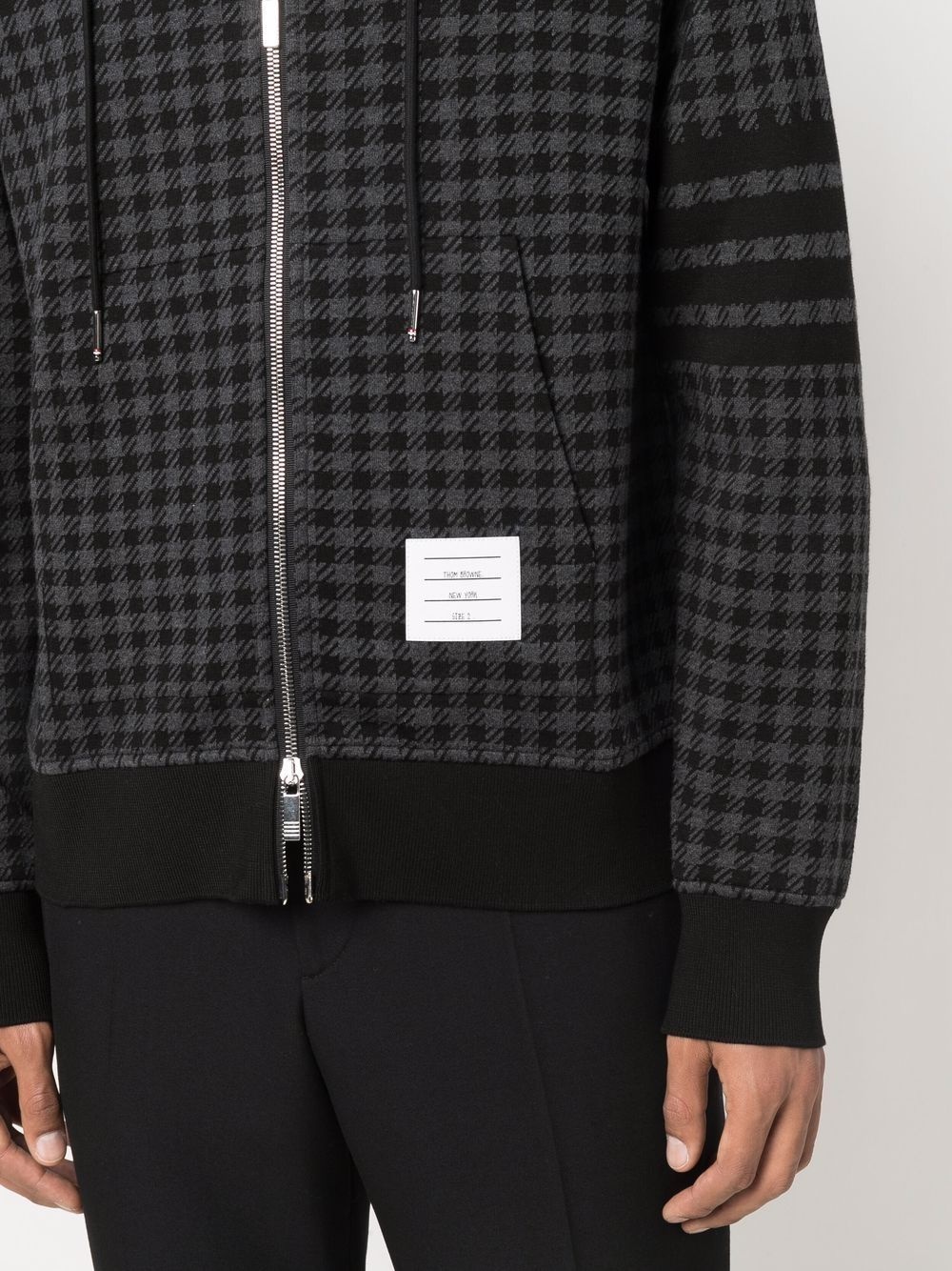 Gunclub check jacquard zip-up hoodie - 5