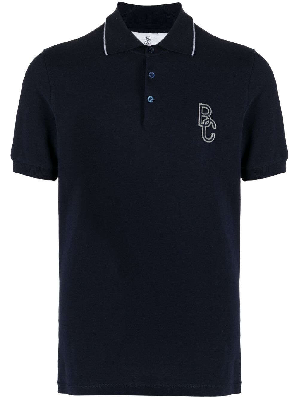 initial patch polo shirt - 1