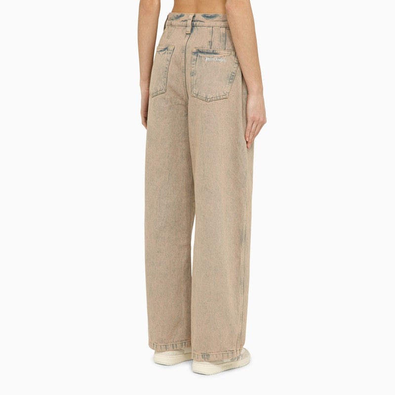 Palm Angels Wide Jeans In Pinkish Denim Women - 2