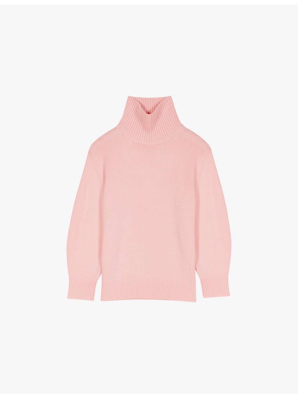 Roll-neck knitted wool-blend jumper - 1