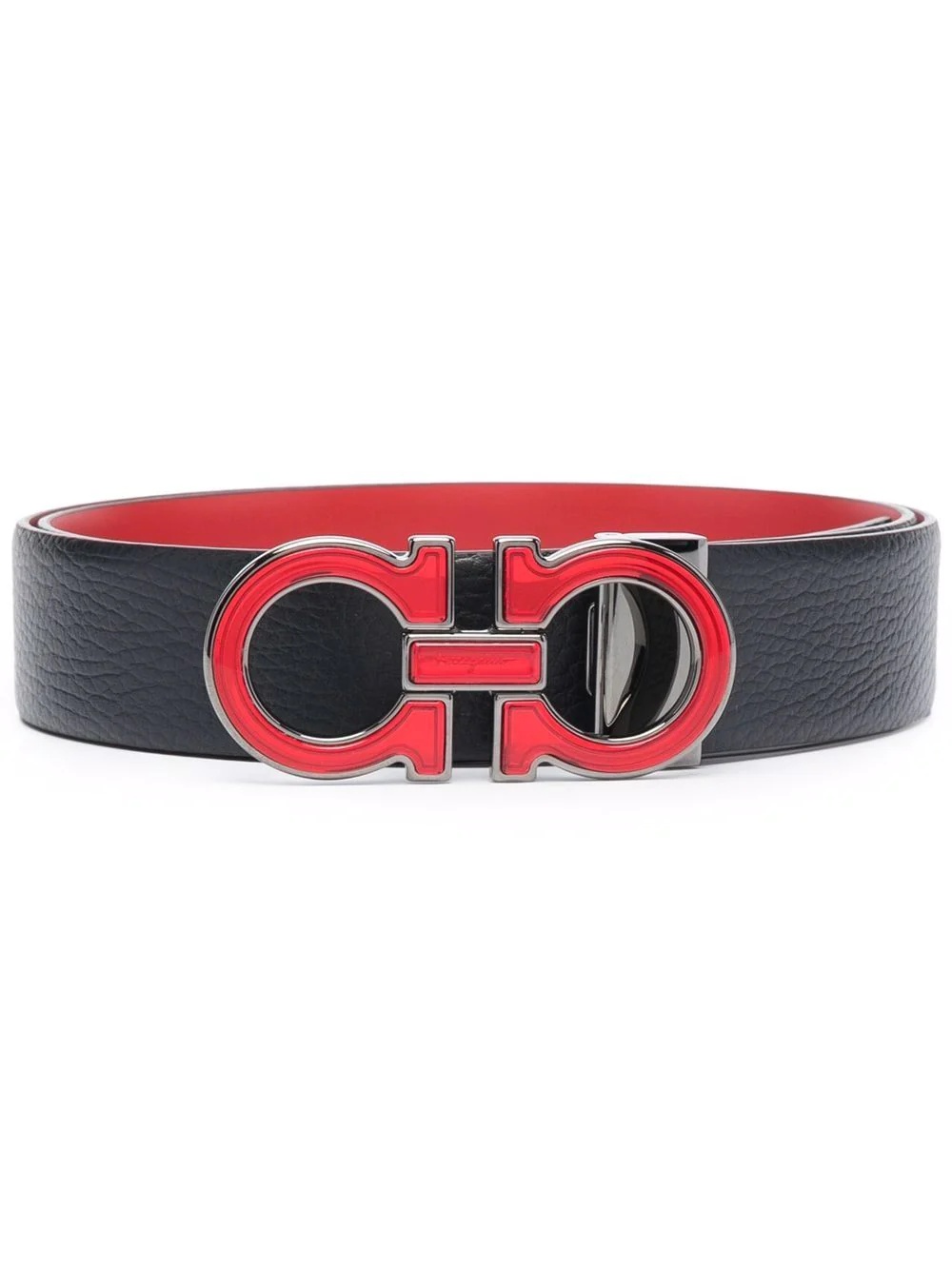 Gancini-buckle leather belt - 1