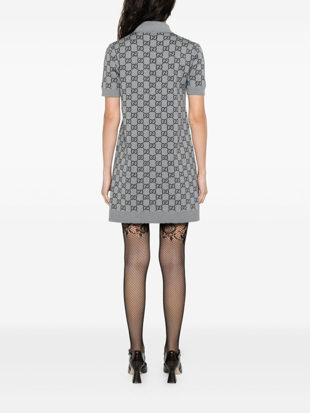GG-pattern mini dress - 4