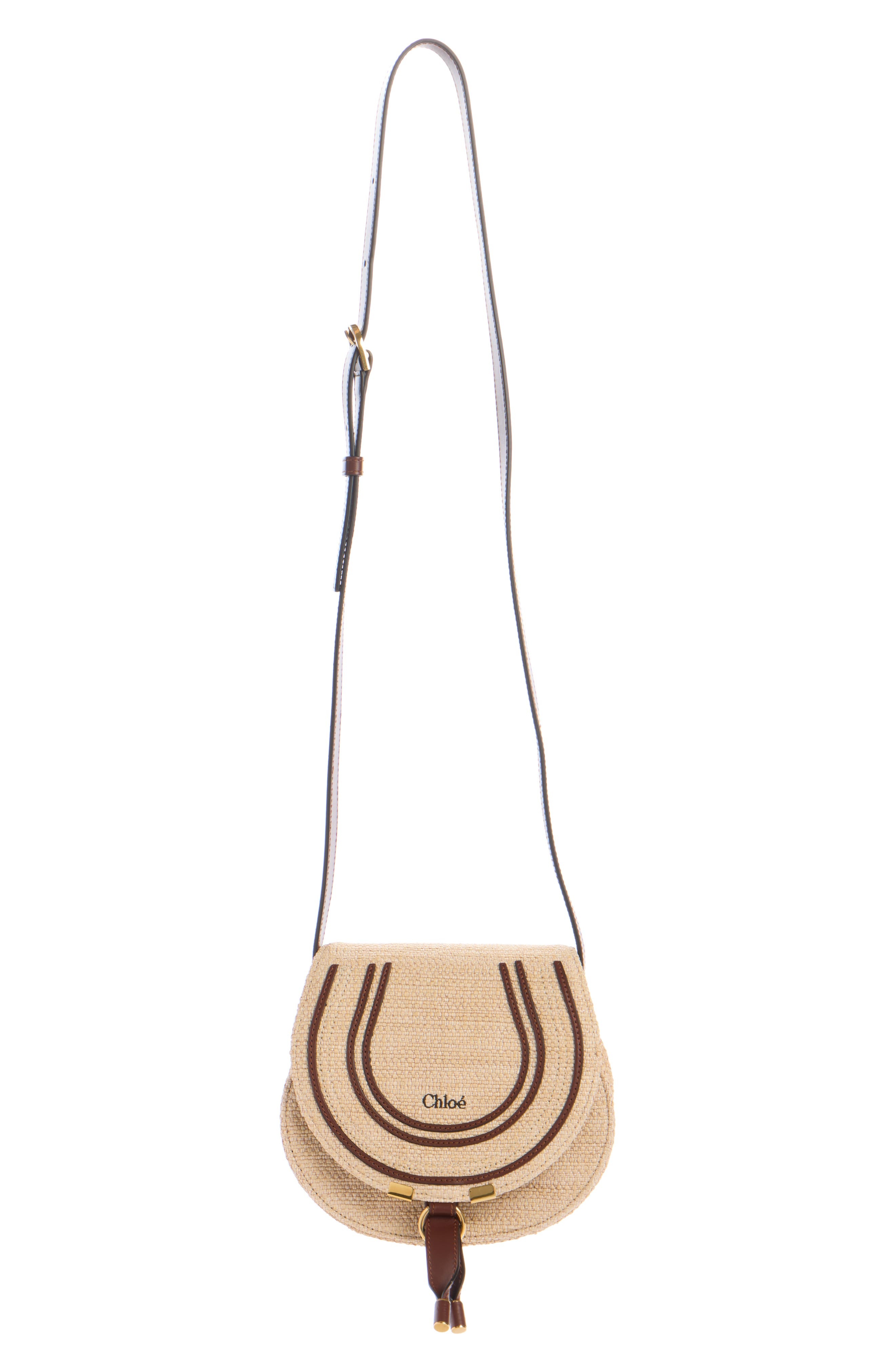 Chloé Small Marcie Woven Crossbody Bag in Hot Sand at Nordstrom - 1