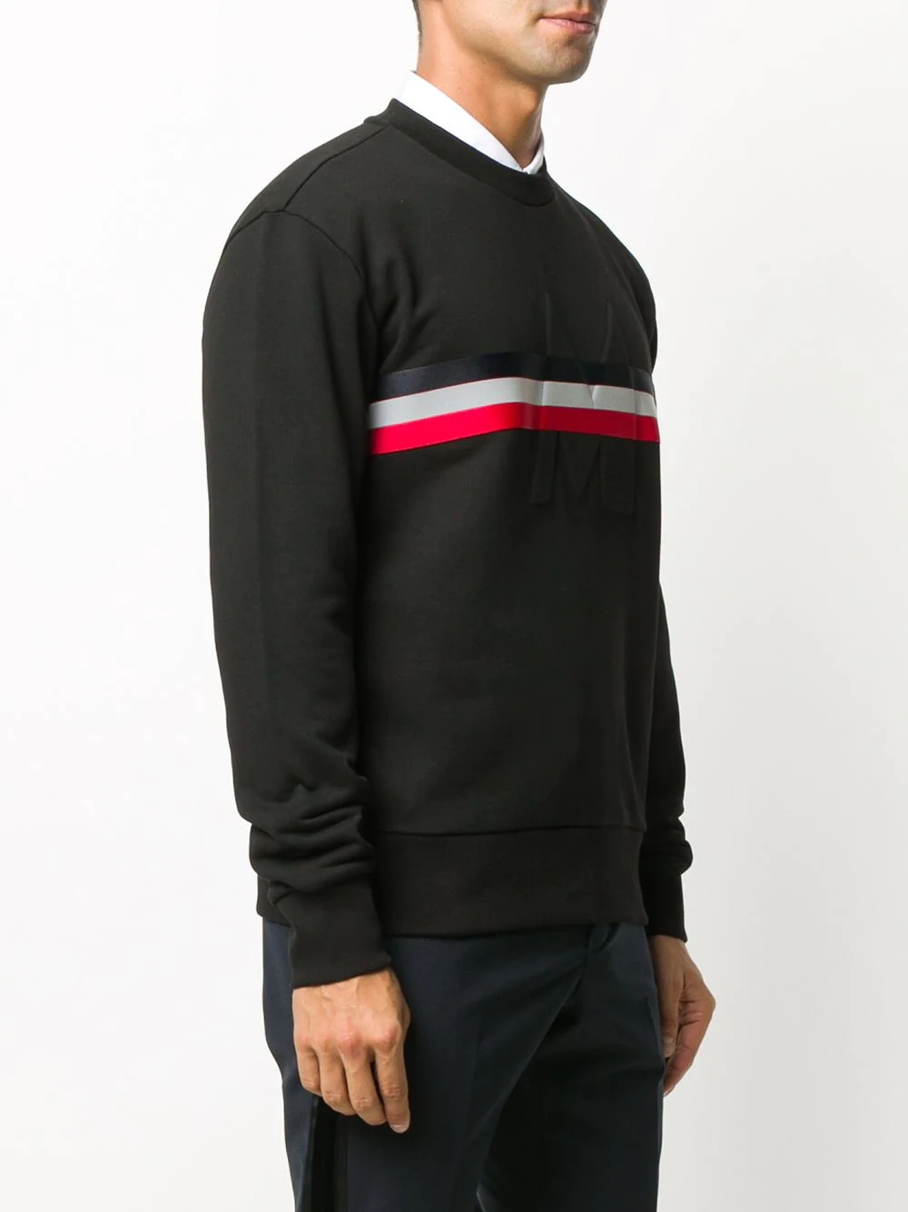 tricolore stripe cotton sweatshirt - 3