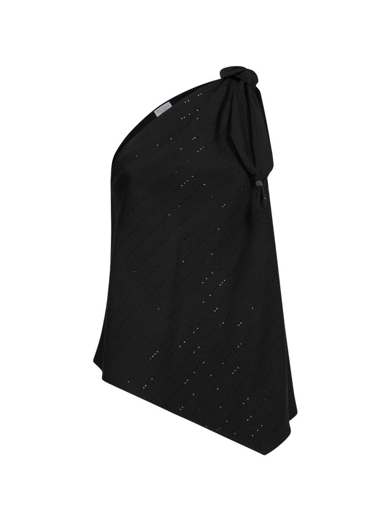 sequin-embellished asymmetric blouse 1
