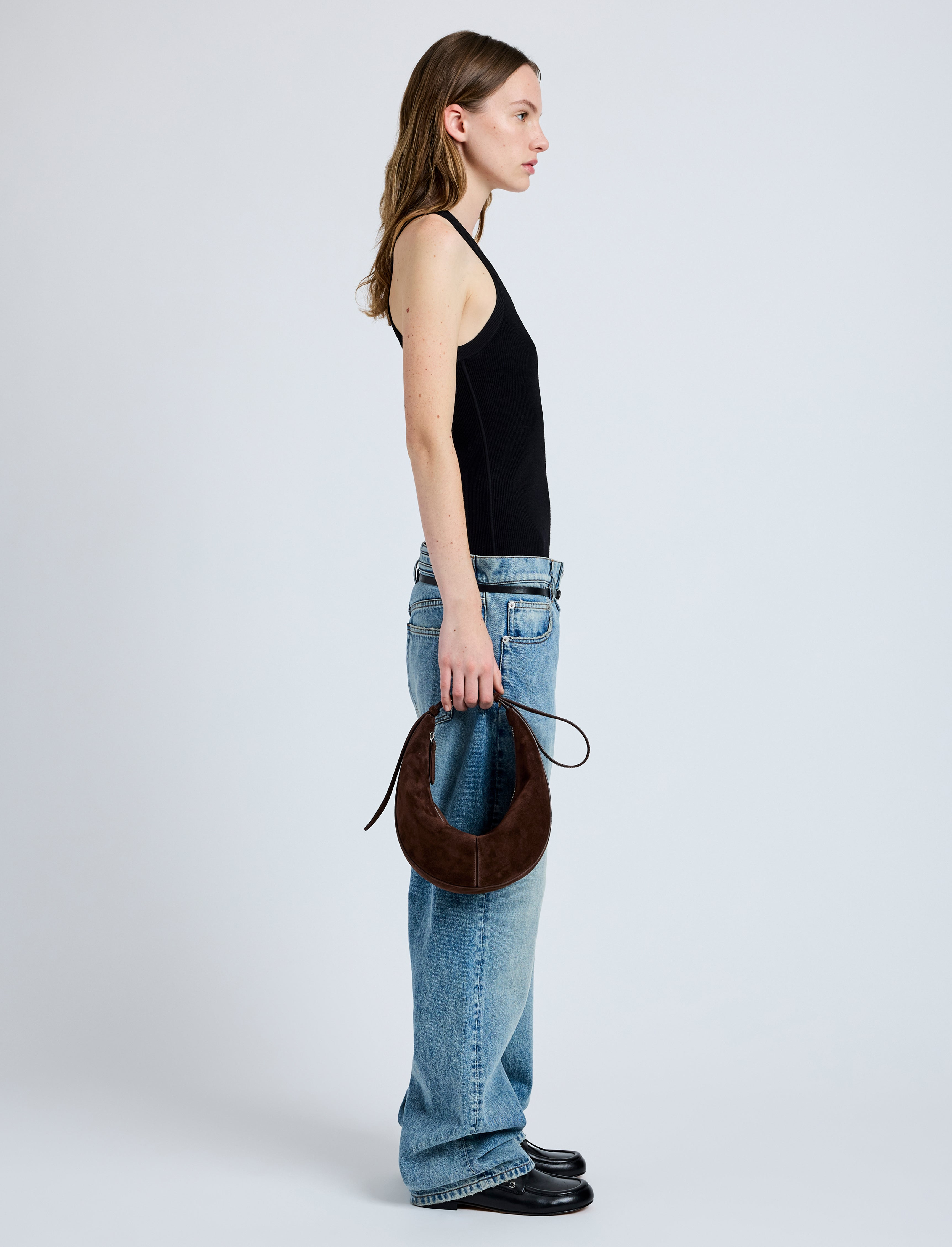 Slide Bag in Soft Suede - 6