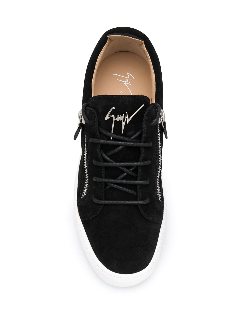 zip detail low top trainers - 4