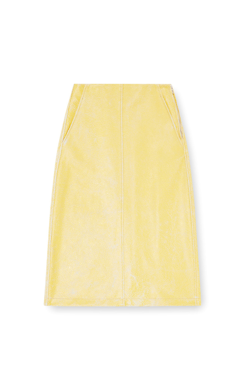 MIDI PENCIL SKIRT IN CRACKED LEATHER 1
