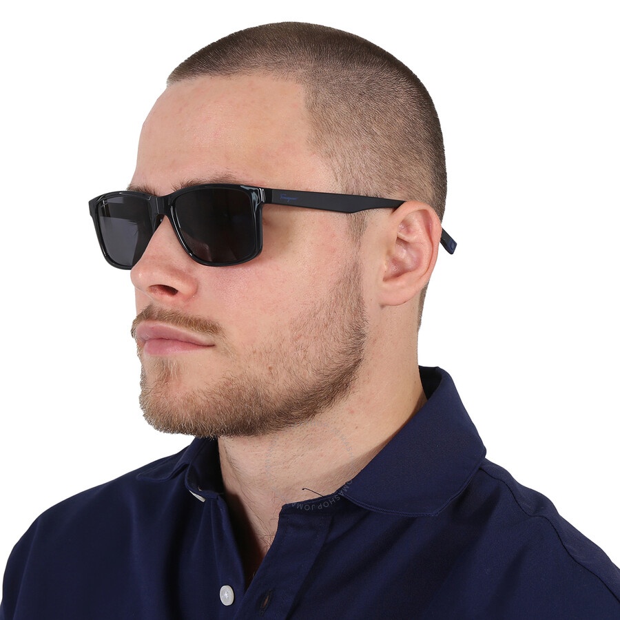 Salvatore Ferragamo Dark Grey Rectangular Men's Sunglasses SF938S 962 57 - 2