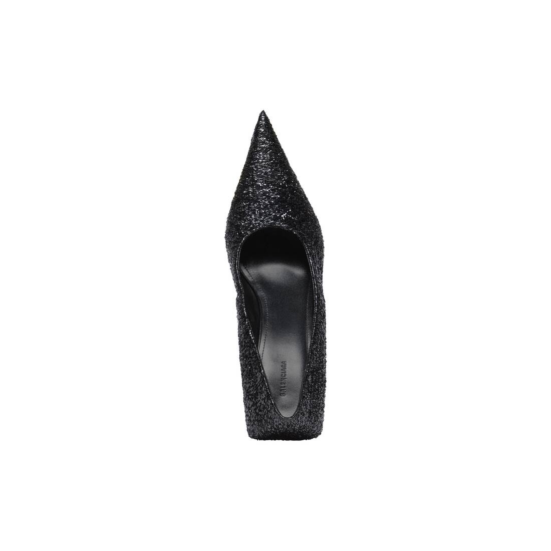 Women's Square Knife 80mm Pump  in Black - 6