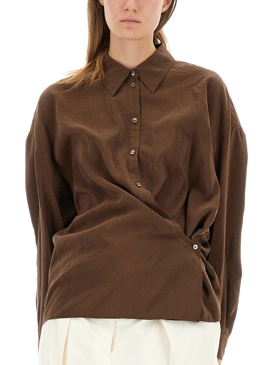 Lemaire Women Straight Twisted Collar Shirt - 4