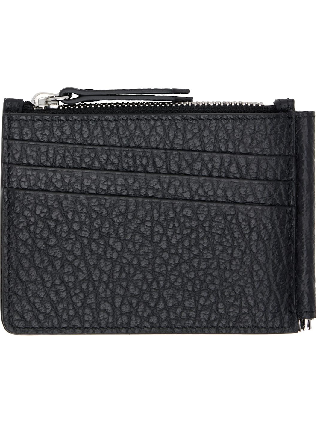Black Money Clip Bifold Wallet - 2